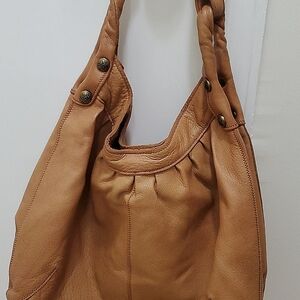 Lucky Brand large tan leather bag